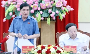 Đoàn giám sát của Ủy ban Thường vụ Quốc hội về phát triển năng lượng làm việc với UBND tỉnh Quảng Ninh