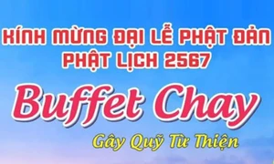 "Buffet chay gây quỹ từ thiện" trong Mùa Phật đản ở Huế