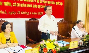 Phó Chủ tịch Thường trực Quốc hội Trần Thanh Mẫn làm việc tại Bình Định về giám sát đổi mới chương trình, sách giáo khoa giáo dục phổ thông