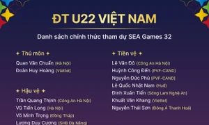 Đội tuyển U22 Việt Nam chốt danh sách tham dự SEA Games 32