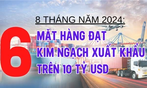 6 mặt hàng xuất khẩu trên 10 tỷ USD