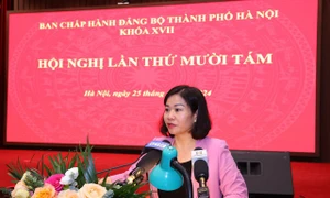 Phó Bí thư Thường trực Thành ủy Hà Nội Nguyễn Thị Tuyến được phân công điều hành Thành ủy Hà Nội