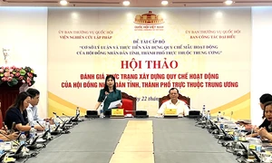 Hội thảo "Đánh giá thực trạng xây dựng quy chế hoạt động của HĐND tỉnh, thành phố trực thuộc Trung ương"