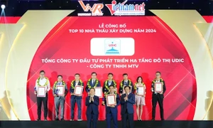 UDIC lần thứ 6 được vinh danh Top 10 Nhà thầu xây dựng năm 2024