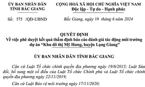 Yêu cầu giám sát chặt chẽ việc tuân thủ pháp luật khi thực hiện dự án “Khu đô thị Mỹ Hưng, huyện Lạng Giang” của Công ty Cổ phần Tập đoàn địa ốc Việt Nam - Singapore