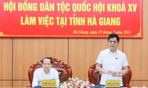 Đoàn giám sát của Hội đồng Dân tộc làm việc với UBND tỉnh Hà Giang