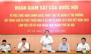 Đoàn giám sát của Quốc hội làm việc với UBND TP. Hà Nội về quản lý thị trường bất động sản và phát triển nhà ở xã hội