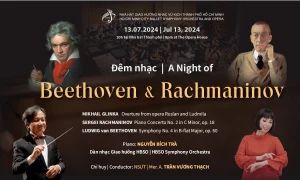 Nghệ sĩ piano Nguyễn Bích Trà biểu diễn trong Đêm nhạc Beethoven & Rachmaninov