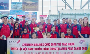 Đoàn thể thao người khuyết tật Việt Nam lên đường tham dự ASIAN Para Games 4