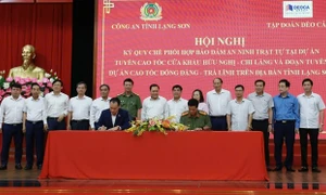 Ký kết quy chế phối hợp bảo đảm an ninh, trật tự tại 2 dự án cao tốc qua Lạng Sơn