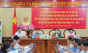 Đoàn giám sát của Hội đồng Dân tộc làm việc với UBND tỉnh Bình Phước