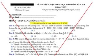 Bộ GD-ĐT cảnh báo giả mạo đề thi tham khảo môn Toán thi tốt nghiệp THPT 2025