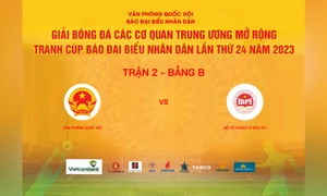 Trận đấu giữa hai đội bóng: Văn phòng Quốc hội và Bộ Kế hoạch và Đầu tư