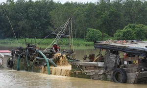 TP.Hồ Chí Minh: Siết hoạt động khai thác cát trái phép gây sạt lở sông Sài Gòn