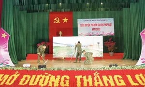 Đoàn Công binh sông Thao phối hợp cùng Huyện đoàn Thường Tín (Hà Nội) giao lưu tuyên truyền, phổ biến giáo dục pháp luật