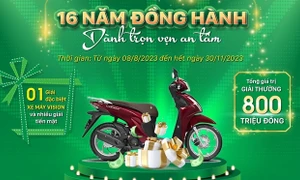 Kỷ niệm 16 năm thành lập, Bảo hiểm Agribank triển khai chương trình khuyến mại với hàng trăm giải thưởng hấp dẫn