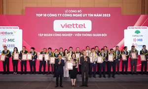 Viettel 6 năm liên tiếp được vinh danh là công ty công nghệ thông tin - viễn thông uy tín nhất Việt Nam