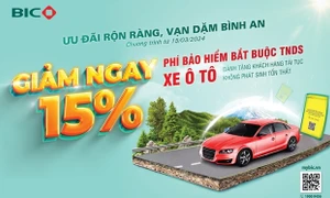 BIC ưu đãi 15% phí bảo hiểm trách nhiệm dân sự bắt buộc xe ô tô cho khách hàng tái tục