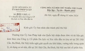 Uỷ ban Pháp luật của Quốc hội đề nghị TP Hà Nội xem xét, giải quyết kiến nghị của doanh nghiệp liên quan nhà đất số 281 Đội Cấn