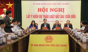 Bắc Giang: Tổ chức Hội nghị lấy ý kiến dự thảo Luật Đất đai (sửa đổi)