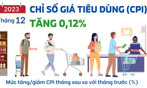 Chỉ số giá tiêu dùng (CPI) tháng 12.2023 tăng 0,12%