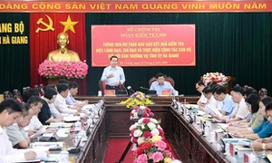 Ủy viên Bộ Chính trị, Phó Chủ tịch Thường trực Quốc hội Trần Thanh Mẫn làm việc với Ban Thường vụ Tỉnh ủy Hà Giang