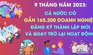 Bình quân một tháng có 18.400 doanh nghiệp thành lập mới và quay trở lại hoạt động