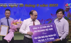 TNG Holdings Vietnam tài trợ xây 100 căn nhà Đại đoàn kết tại Hậu Giang