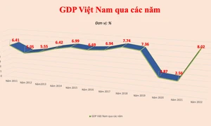 GDP năm 2022 tăng kỷ lục trong 12 năm