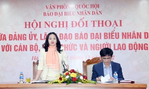 Đảng ủy, Lãnh đạo Báo Đại biểu Nhân dân đối thoại với cán bộ, viên chức và người lao động