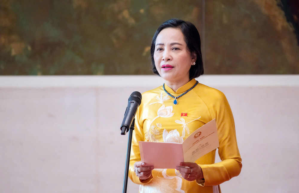 Phó Chủ tịch Quốc hội Nguyễn Thị Thanh phát biểu tại buổi gặp mặt pctqh.jpg