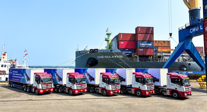 Xuất khẩu sơ mi rơ moóc thương hiệu Thaco Trailers sang thị trường Mỹ. Ảnh: An Nhiên 4.jpg