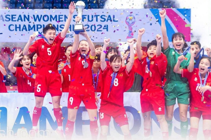Đội tuyển futsal nữ Việt Nam vô địch Đông Nam Á 2024. Nguồn: ASEAN Football img-9427.jpg