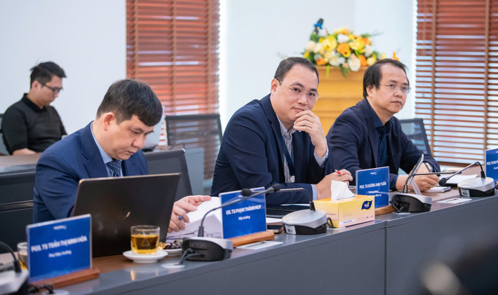 Đại diện Trường Đại học Phenikaa tham dự cuộc làm việc. Ảnh: Nghĩa Đức gs-nguon-nhan-luc-lam-viec-voi-phenikaa10.jpg