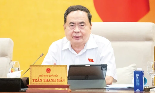 Chủ tịch Quốc hội Trần Thanh Mẫn phát biểu tại phiên họp.
