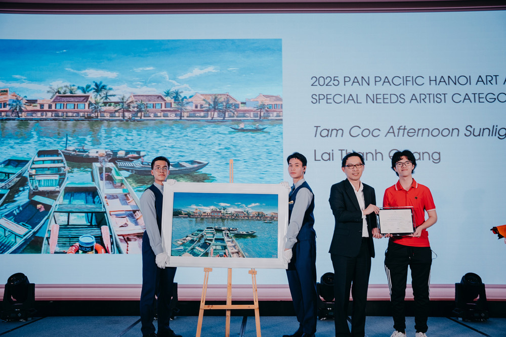 Tác phẩm "Nắng chiều Tam Cốc" của họa sĩ Lại Thanh Quang giành giải Nhất nhóm 2. Ảnh: BTC nvh05949.jpg