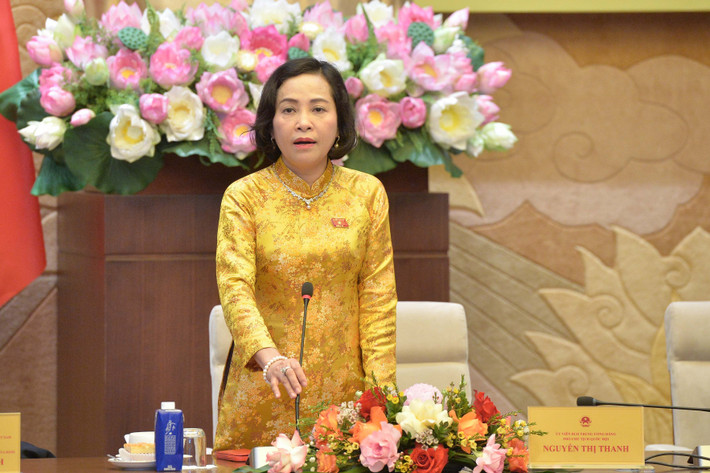 Phó Chủ tịch Quốc hội Nguyễn Thị Thanh phát biểu Phó Chủ tịch Quốc hội Nguyễn Thị Thanh phát biểu