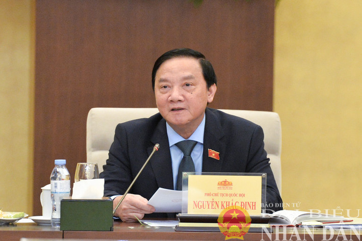 Phó Chủ tịch Quốc hội Nguyễn Khắc Định phát biểu. Ảnh: Hồ Long dbnd_br_pho-chu-tich-qh-nguyen-khac-dinh.jpg