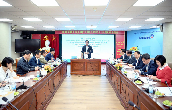 Đoàn khảo sát của Ủy ban Quốc phòng, An ninh và Đối ngoại làm việc với ngân hàng Vietinbank ảnh 3 Đoàn khảo sát của Ủy ban Quốc phòng, An ninh và Đối ngoại làm việc với ngân hàng Vietinbank ảnh 3