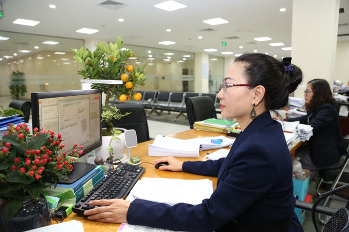 99,91% khách hàng hài lòng với sự phục vụ của Kho bạc Nhà nước. Ảnh: Quang Minh 99,91% khách hàng hài lòng với sự phục vụ của Kho bạc Nhà nước. Ảnh: Quang Minh
