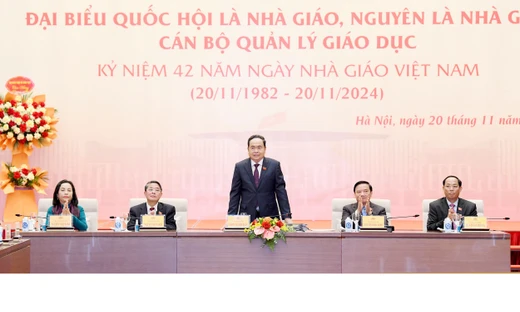 Chủ tịch Quốc hội Trần Thanh Mẫn gặp mặt đại biểu Quốc hội là nhà giáo, cán bộ quản lý giáo dục