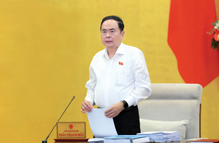 Chủ tịch Quốc hội Trần Thanh Mẫn phát biểu tại phiên họp Chủ tịch Quốc hội Trần Thanh Mẫn phát biểu tại phiên họp