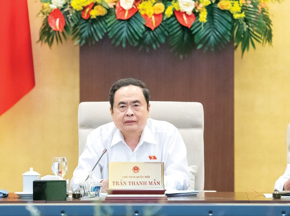 Chủ tịch Quốc hội Trần Thanh Mẫn phát biểu tại phiên họp. Ảnh: Hồ Long ctqh-tran-thanh-man-chieu3.jpg