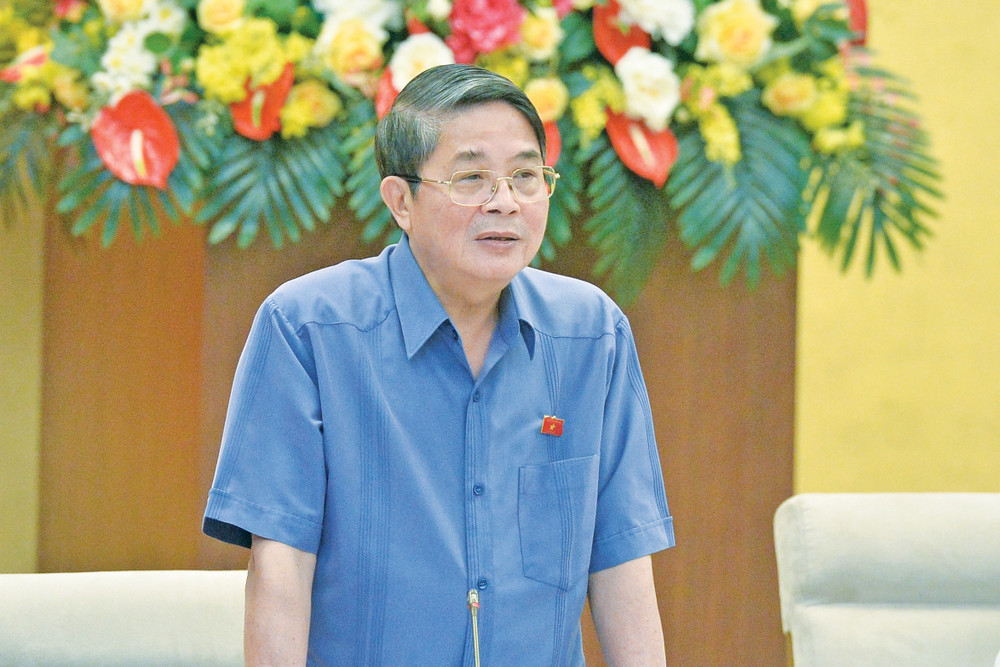 Phó Chủ tịch Quốc hội Nguyễn Đức Hải phát biểu tại phiên họp. Ảnh: Hồ Long pctqh-nguyen-duc-hai1.jpg