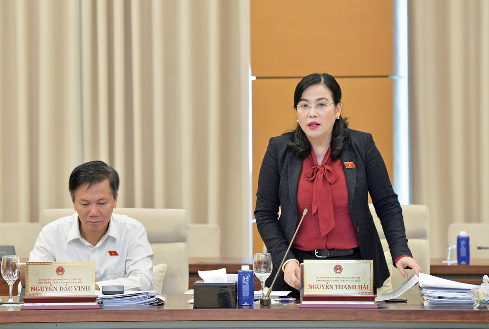 Chủ nhiệm Ủy ban Công tác đại biểu Nguyễn Thanh Hải phát biểu tại phiên họp. Ảnh: Hồ Long cn-cong-tacdb2.jpg