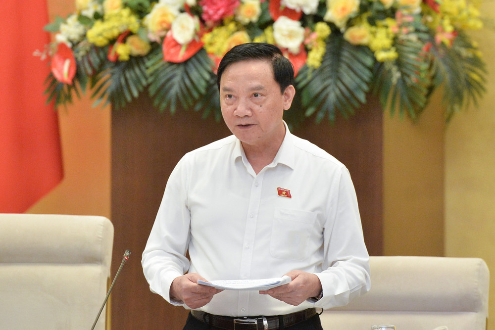 Phó Chủ tịch Quốc hội Nguyễn Khắc Định phát biểu Phó Chủ tịch Quốc hội Nguyễn Khắc Định phát biểu