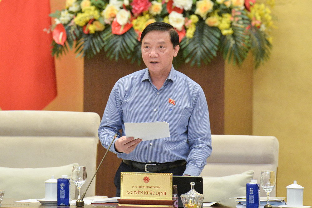 Phó Chủ tịch Quốc hội Nguyễn Khắc Định điều hành phiên họp. Ảnh: Hồ Long pho-chu-tich-qh-nguyen-khac-dinh-dieu-hanh-noi-dung-1.jpg