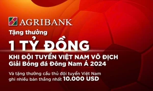 Tiếp lửa chinh phục “ngôi vương”, Agribank sẽ trao thưởng 1 tỷ đồng khi Đội tuyển Nam Quốc gia Việt Nam vô địch Giải Bóng đá Đông Nam Á 2024