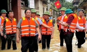 Thủ tướng Chính phủ Phạm Minh Chính cùng đoàn công tác đã đã đến kiểm tra, chỉ đạo công tác phòng, chống lũ tại Bắc Giang