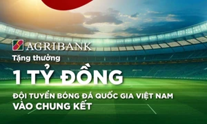  Agribank tặng thưởng Đội tuyển Bóng đá Quốc gia Việt Nam 1 tỷ đồng sau thành tích giành quyền vào trận chung kết Giải vô địch bóng đá Đông Nam Á 2024.